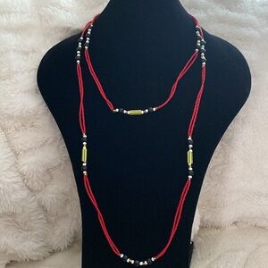 beaded necklace...length 58 in